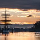 Schulschiff Deutschland an der Lesummündung