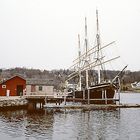 Schulschiff JOSEPH CONRAD im Museumshafen Mystic Seaport, Conn., USA