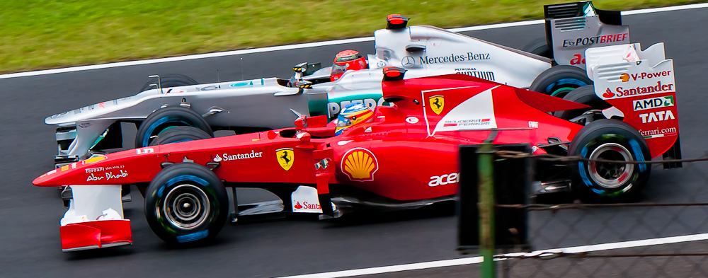 Schumi und Alonso Hungariaring 2011