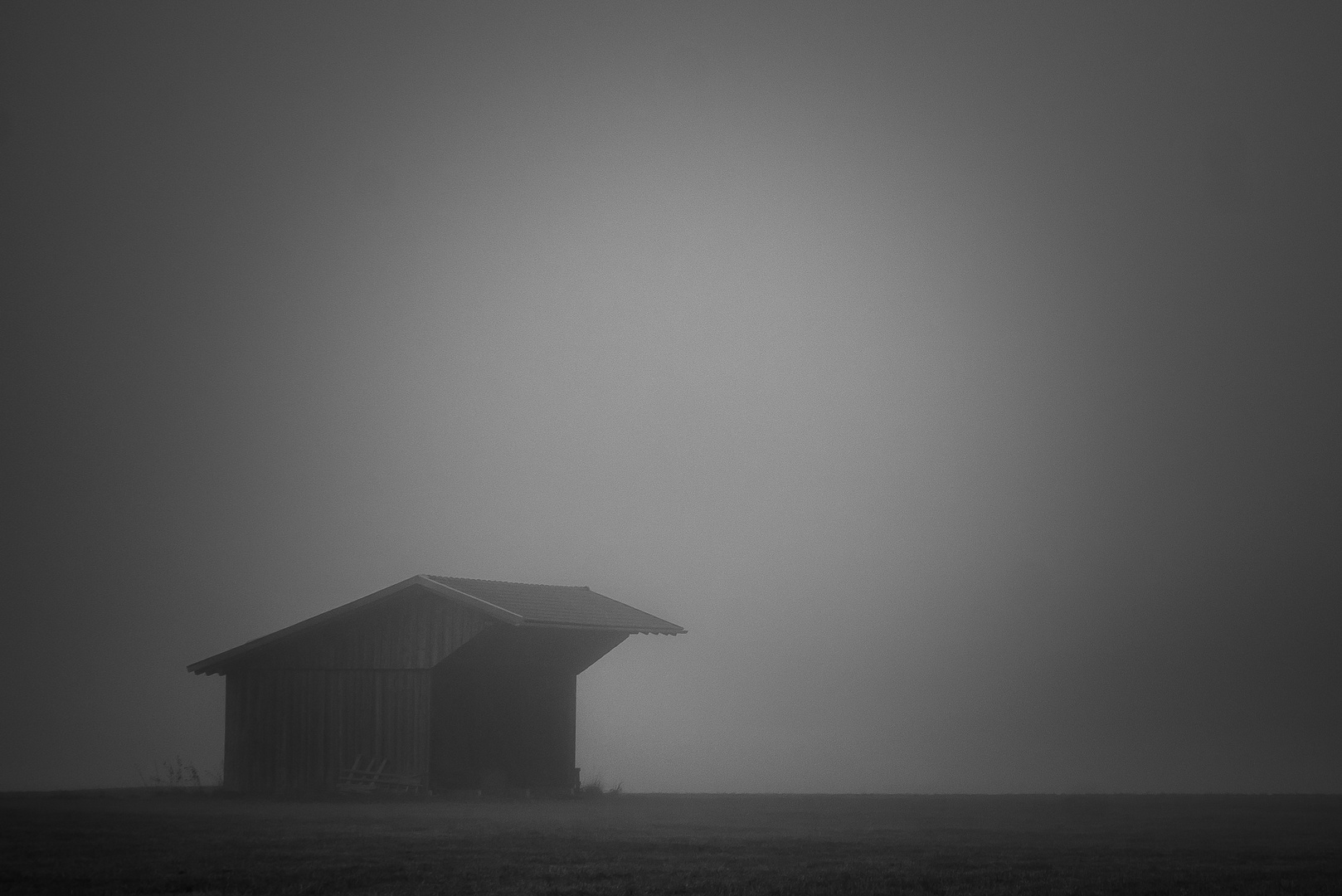 Schuppen im Nebel 2