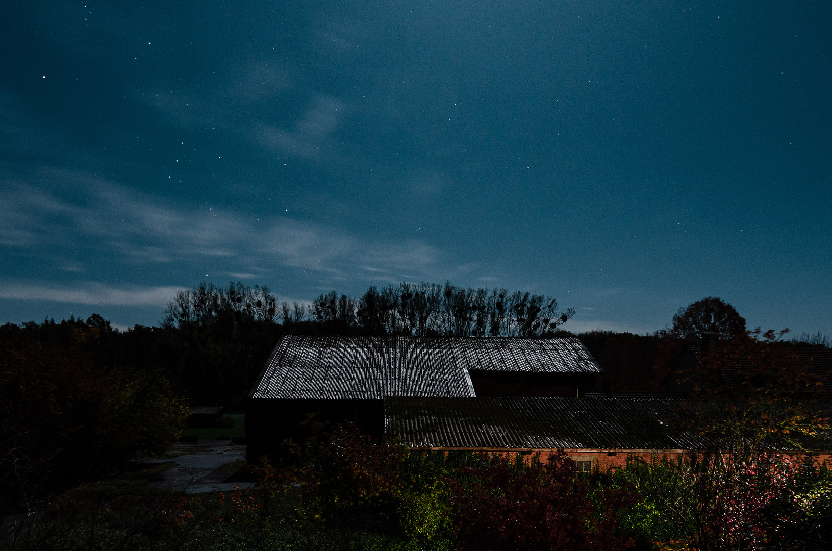 Schuppen im Vollmond