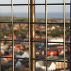 Schutzgitter auf dem neuen Leuchtturm auf Borkum