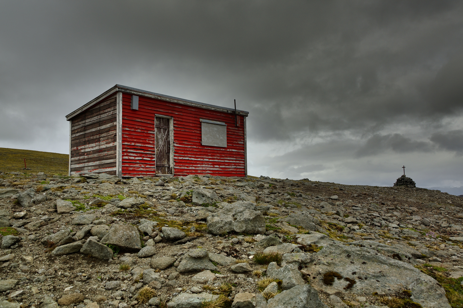 Schutzhütte auf Berg