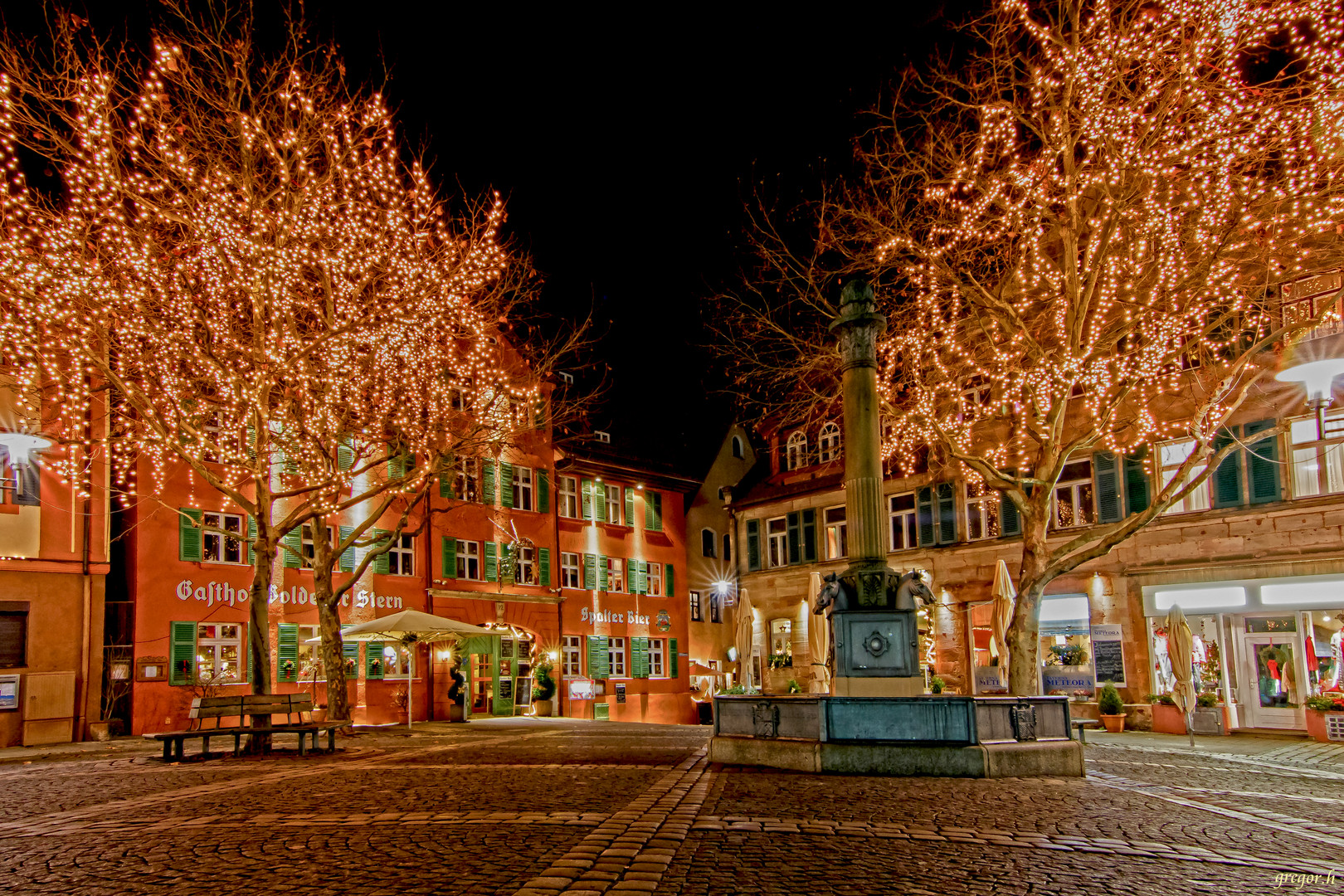 Schwabach bei Nacht-Dezember 2014