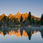 Schwabacher Landing, Morgenstimmung im Grand Teton NP