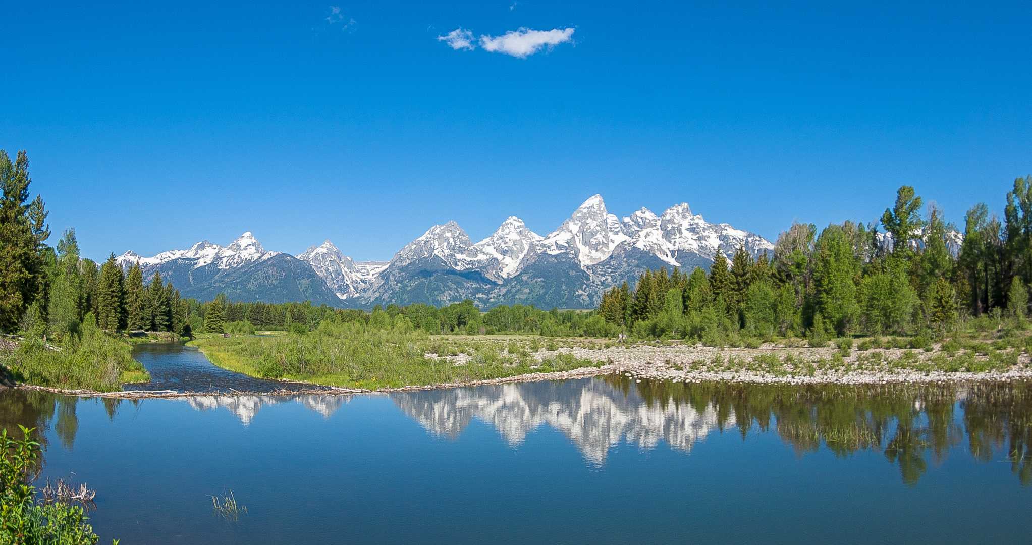 Schwabachers Landing mit Grand Teton Range