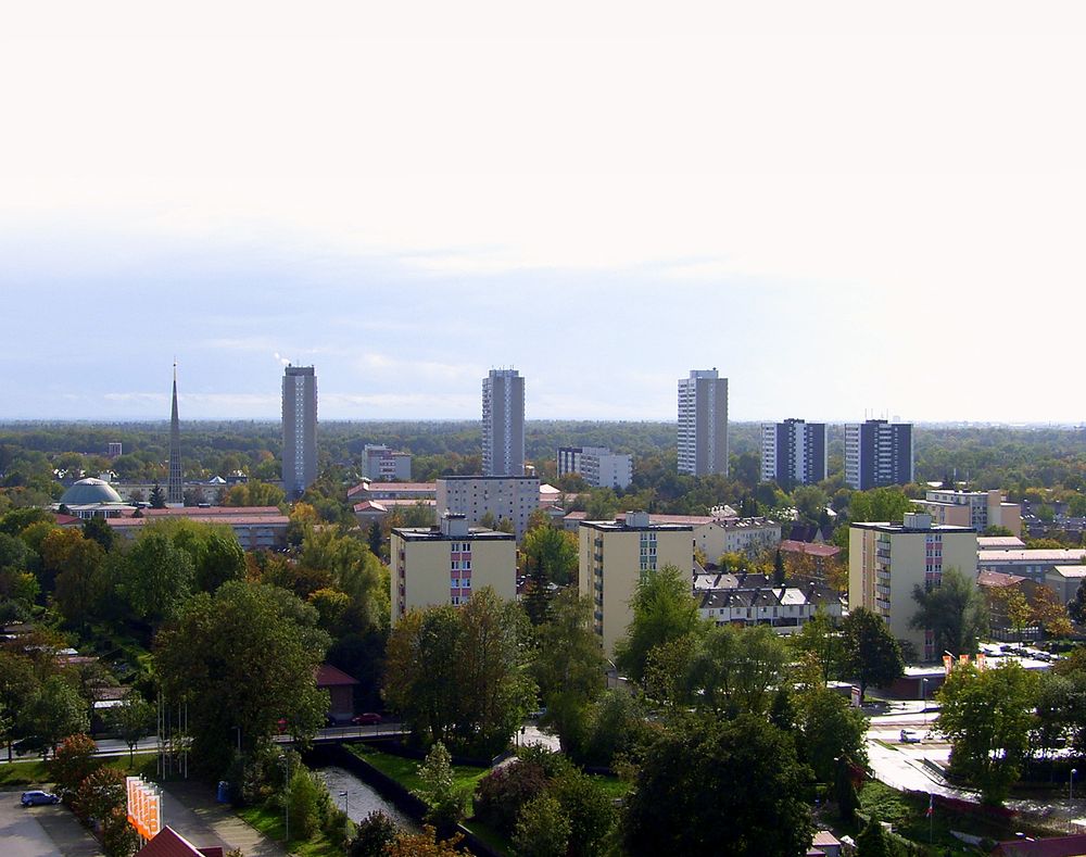 Schwaben Center mit Blick auf den Siebentischwald