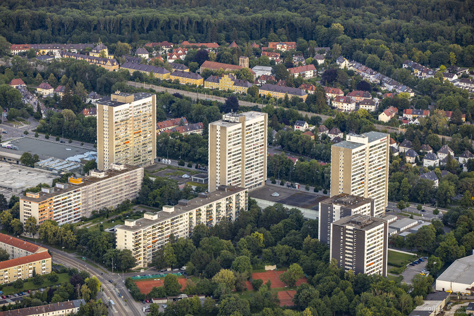 Schwabencenter aus der Luft