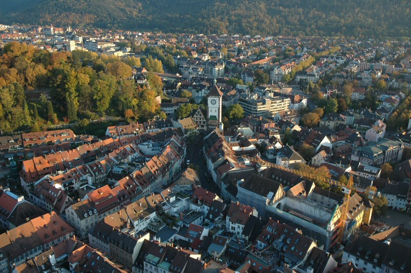 Schwabentor, Blick vom Münsterturm