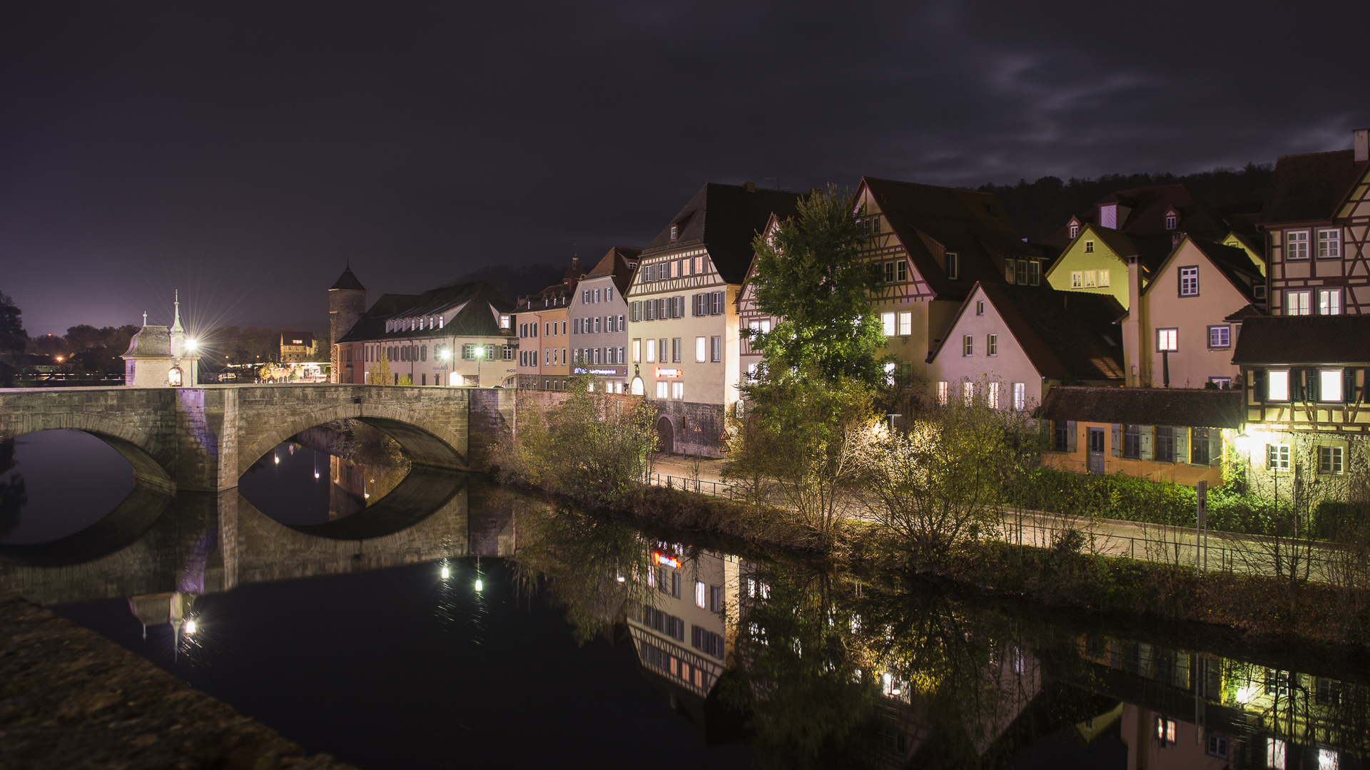 Schwäbisch Hall at night