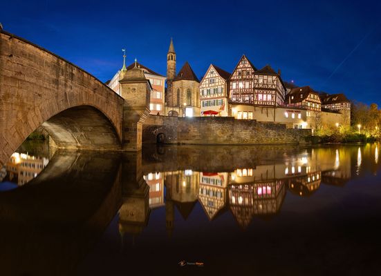 Schwäbisch Hall, Baden-Württemberg in der blauen