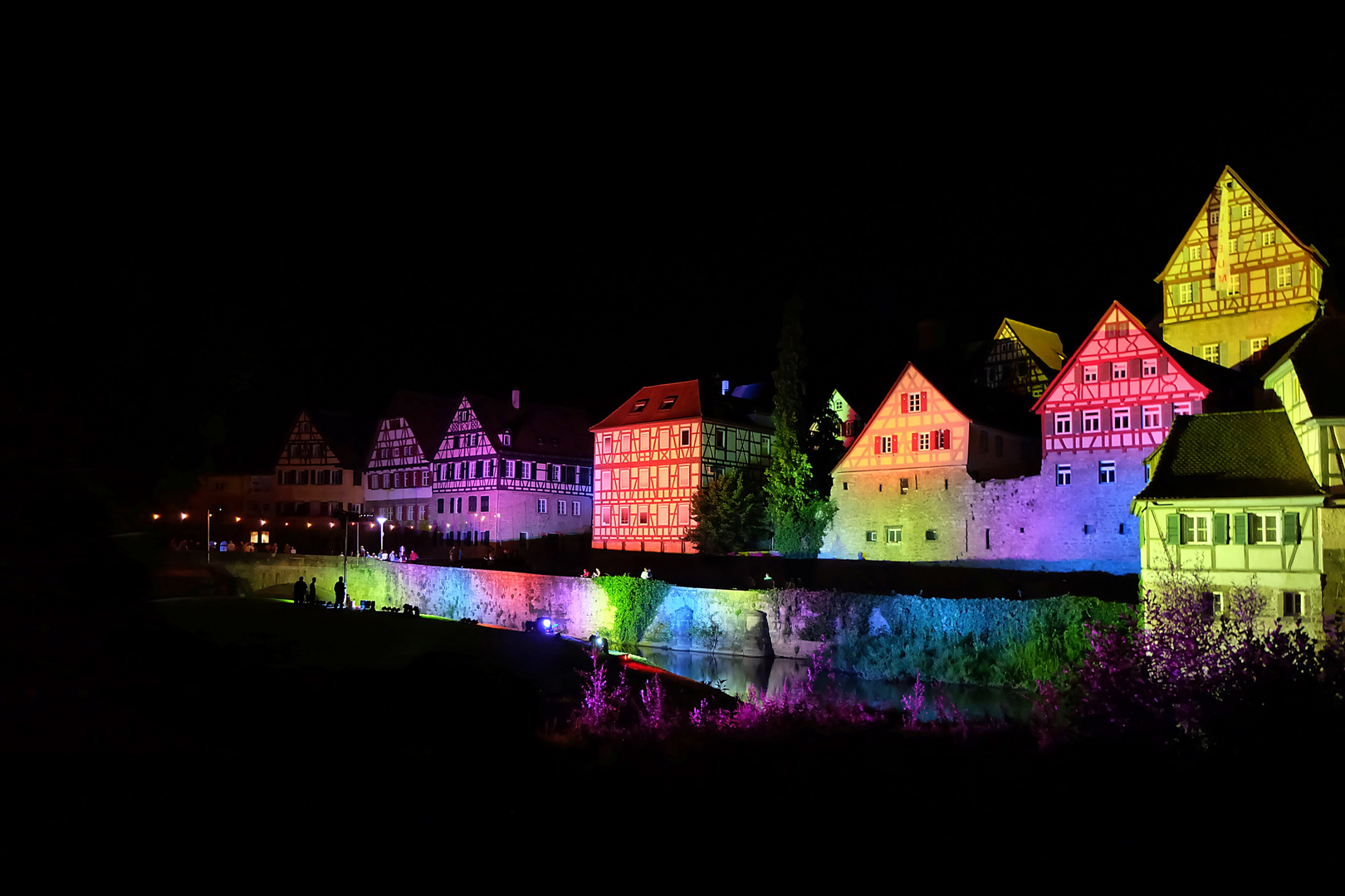 Schwäbisch Hall bei Nacht