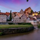 Schwäbisch Hall zum Beginn der blauen Stunde