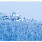 Schwäbische Alb - Blick vom Randecker Maar auf Burg Teck in Richtung Westen