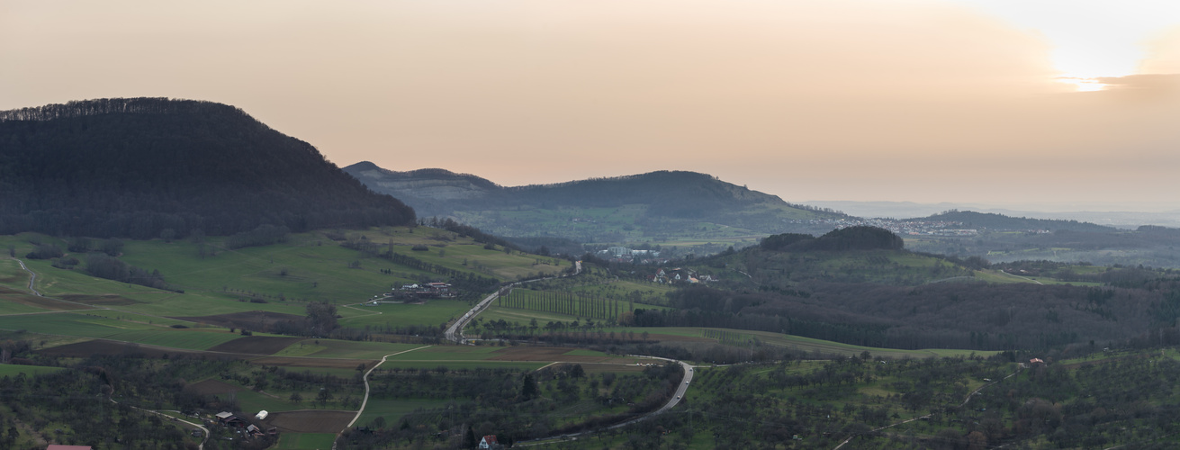 Schwäbische Alb im Saharastaub (bei Owen)