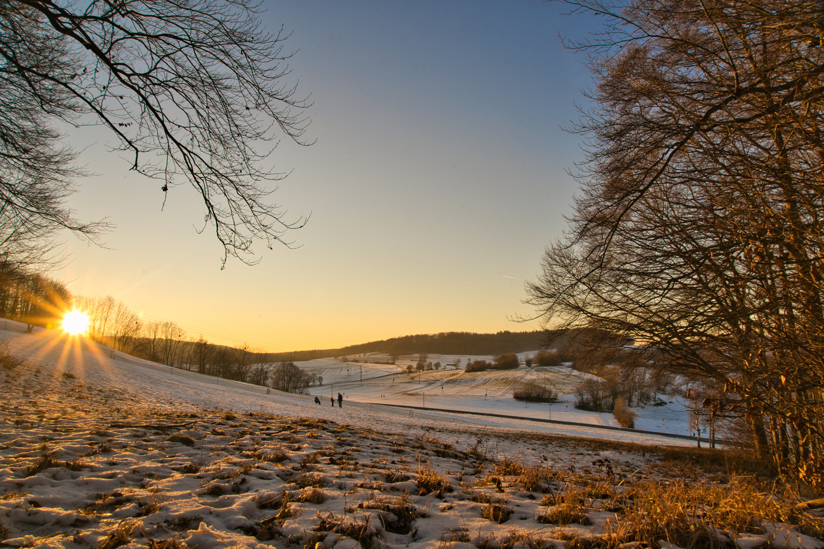 Schwäbische Alb Sonnenuntergang 