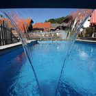 Schwalldusche am Pool