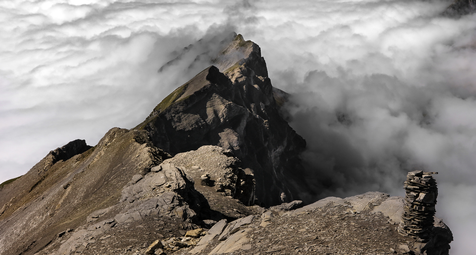 Schwalmere SW Grat - Rückblick auf eine erlebnisreiche Wanderung