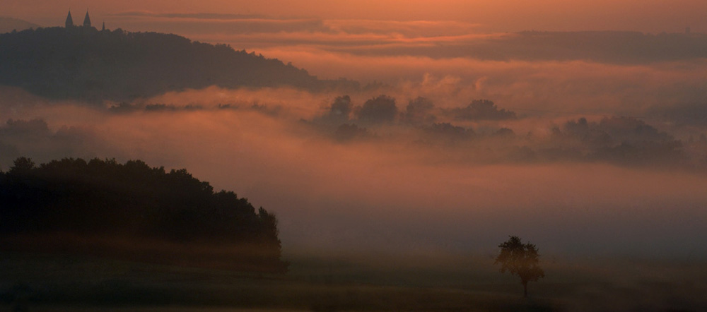 Schwandorf im Nebel