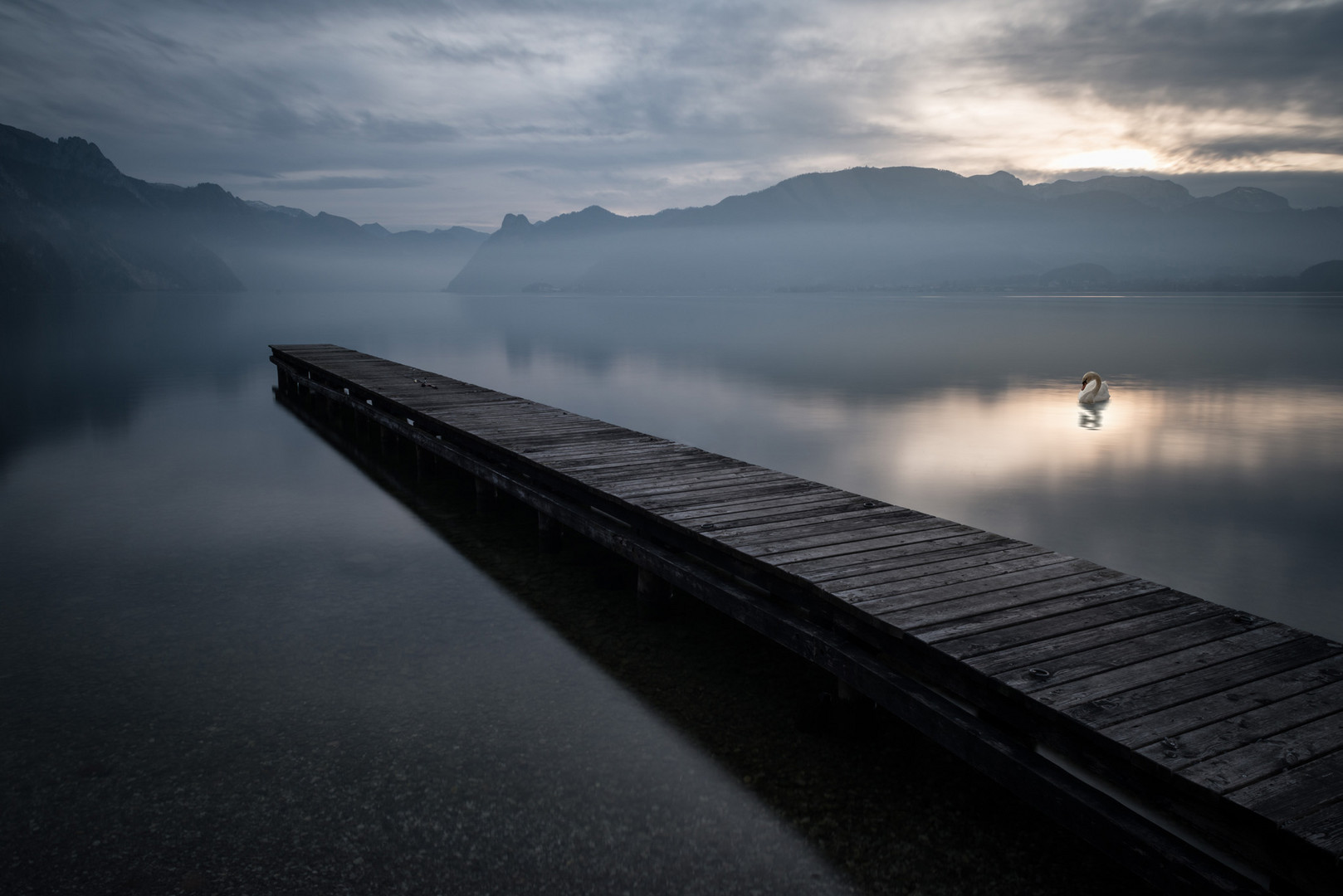 Schwanensee mit Angel