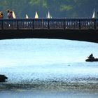 Schwanenwikbrücke über der Mündung der Wandse ...