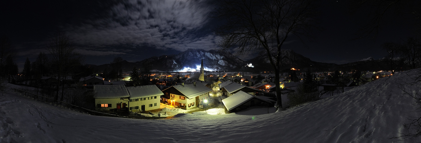 Schwangau-Winter-Nachtpanorama