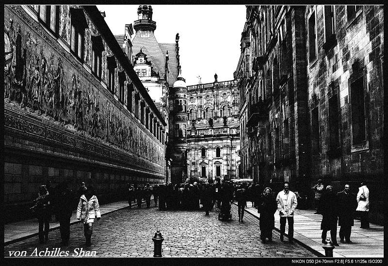 Schwarz weiss foto ueber Dresden