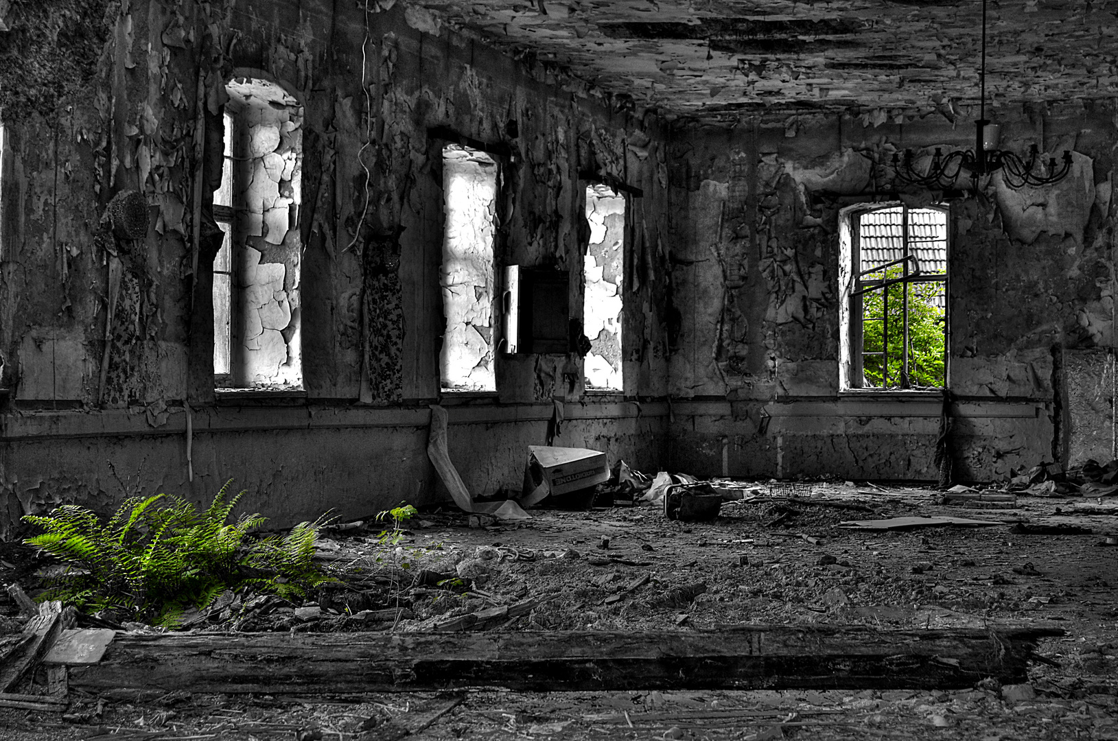 Schwarz Weiss Grun Foto Bild Architektur Lost Places Motive Bilder Auf Fotocommunity