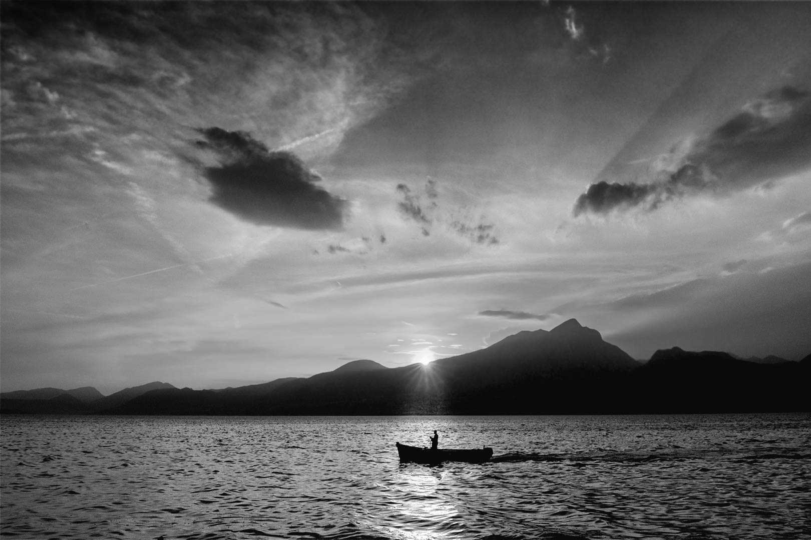 Schwarz-Weiß - Reisebilder Italien Gardasee