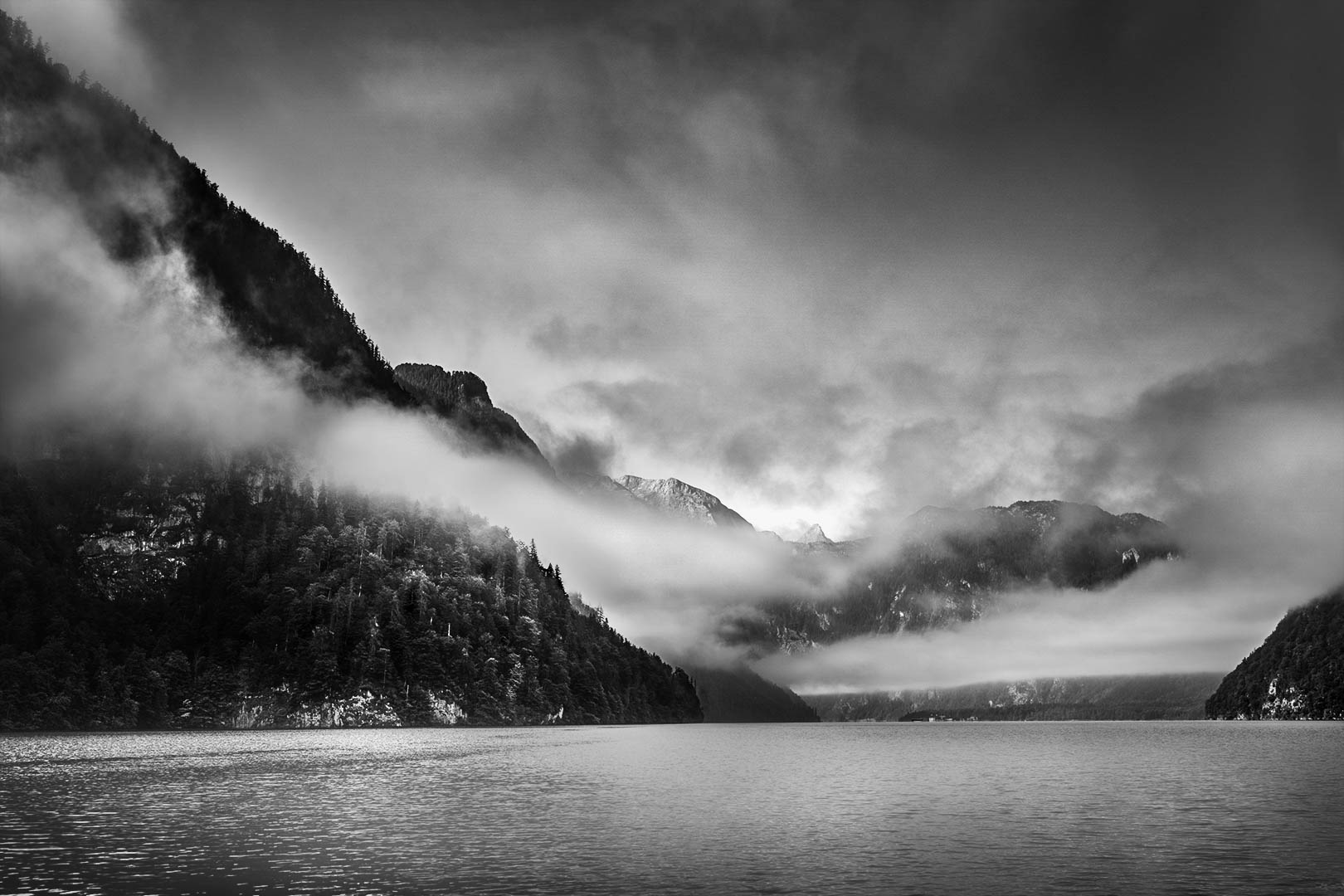 Schwarz-Weiß - Reisebilder - Königsee Bayern