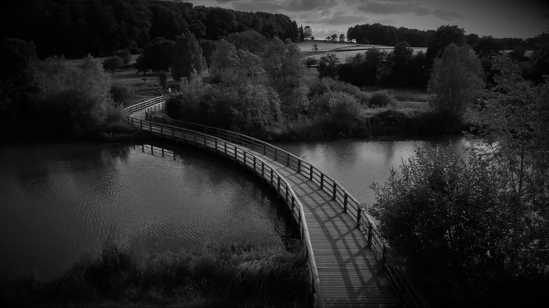 Schwarz-Weißer Freitag/Holzbrücke