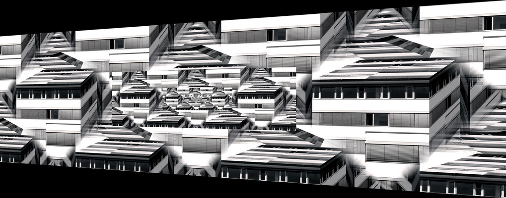 Schwarz-Weisses Städtchen