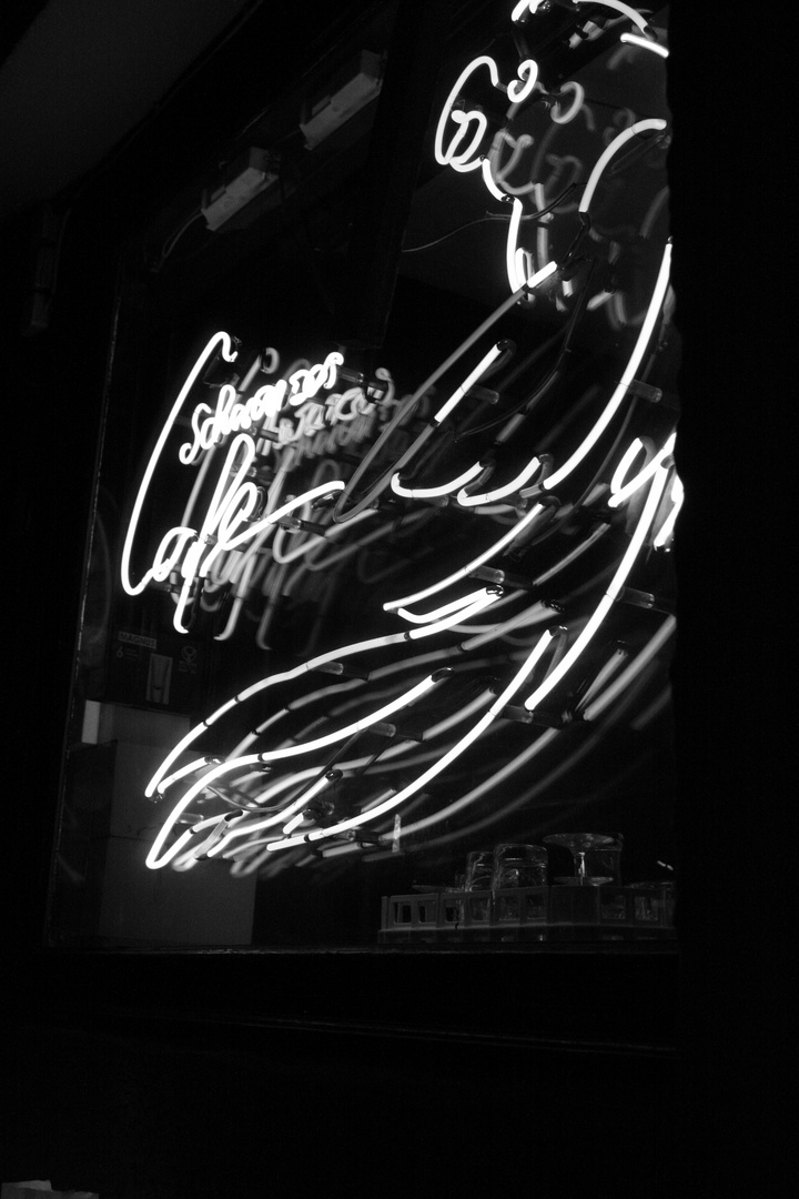 Schwarze Café schwarz-weiß