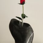 schwarze Vase