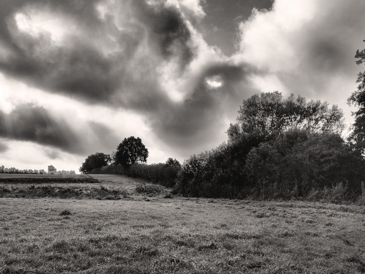 Schwarze Wolken, graue Wolken