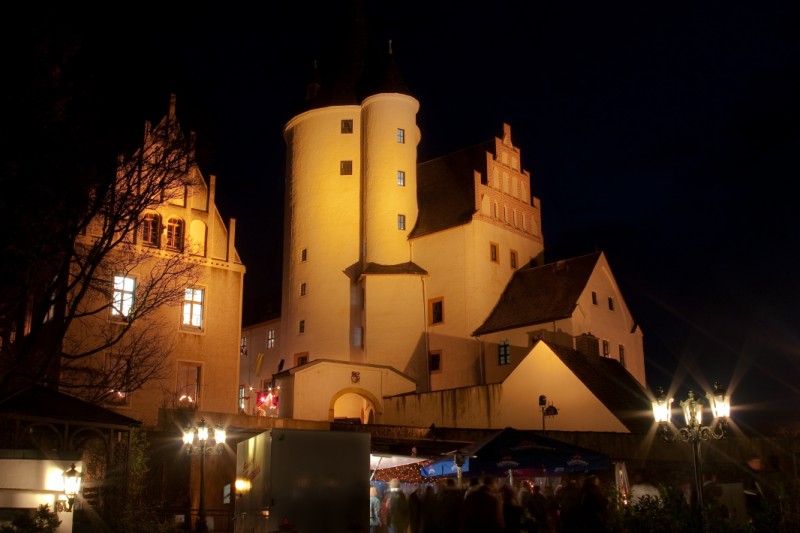 Schwarzenberg bei Burg, Weihnachts- markt und Nacht