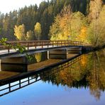 schwarzer regen mit brücke