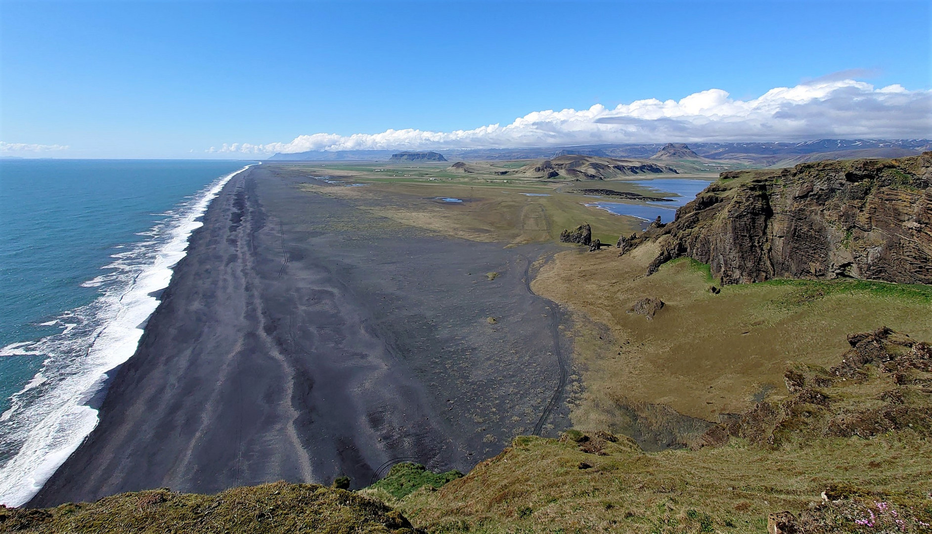 Schwarzer Strand Südliches Island Nähe Vik