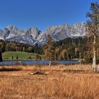 Schwarzsee mit dem Kaisergebirge 