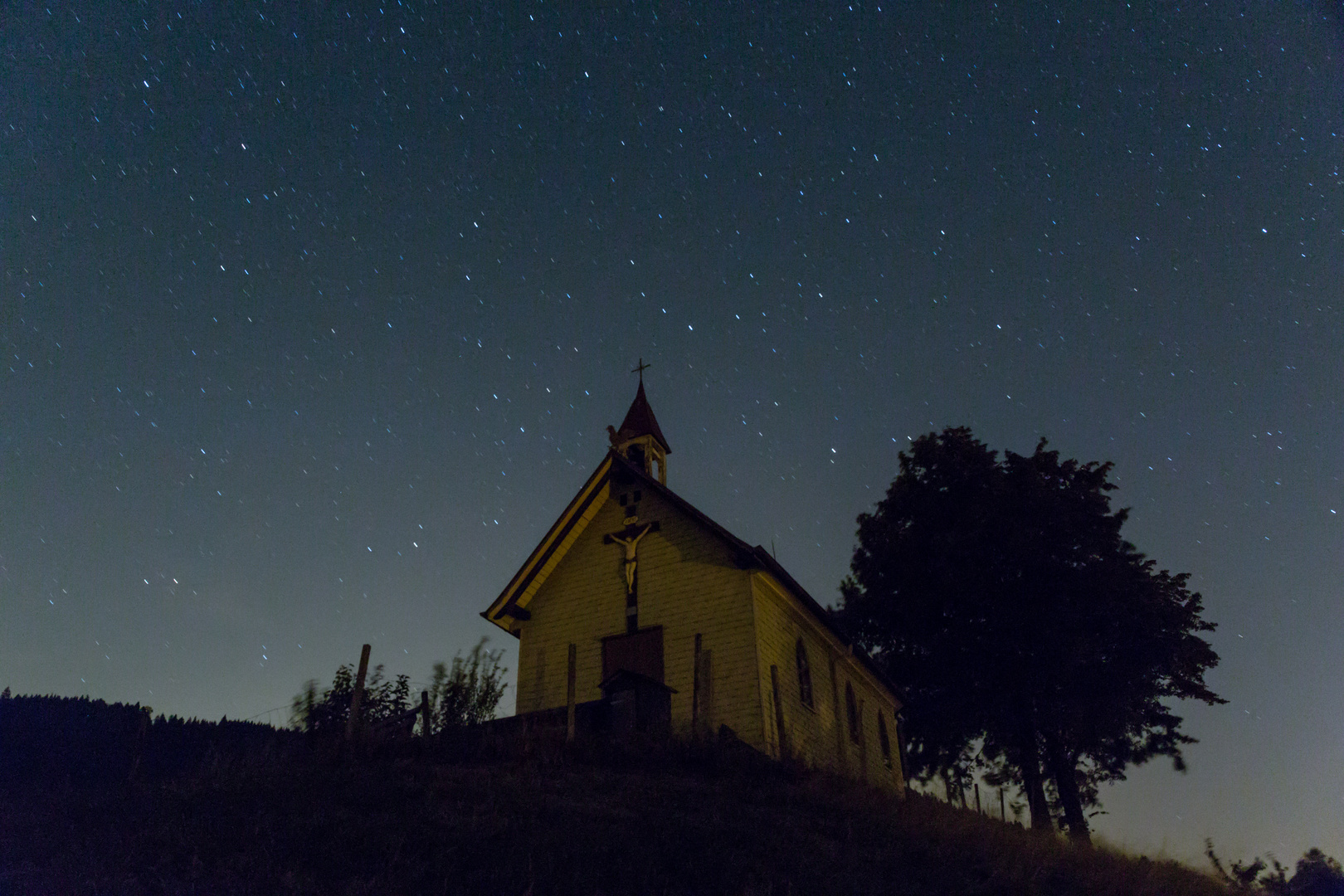 Schwarzwald " Kapelle bei Nacht"