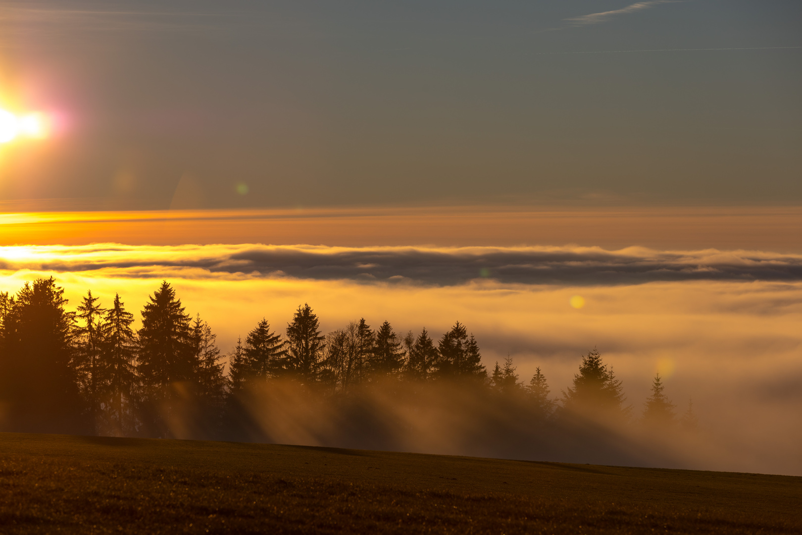 Schwarzwald Sonne beim Untergang