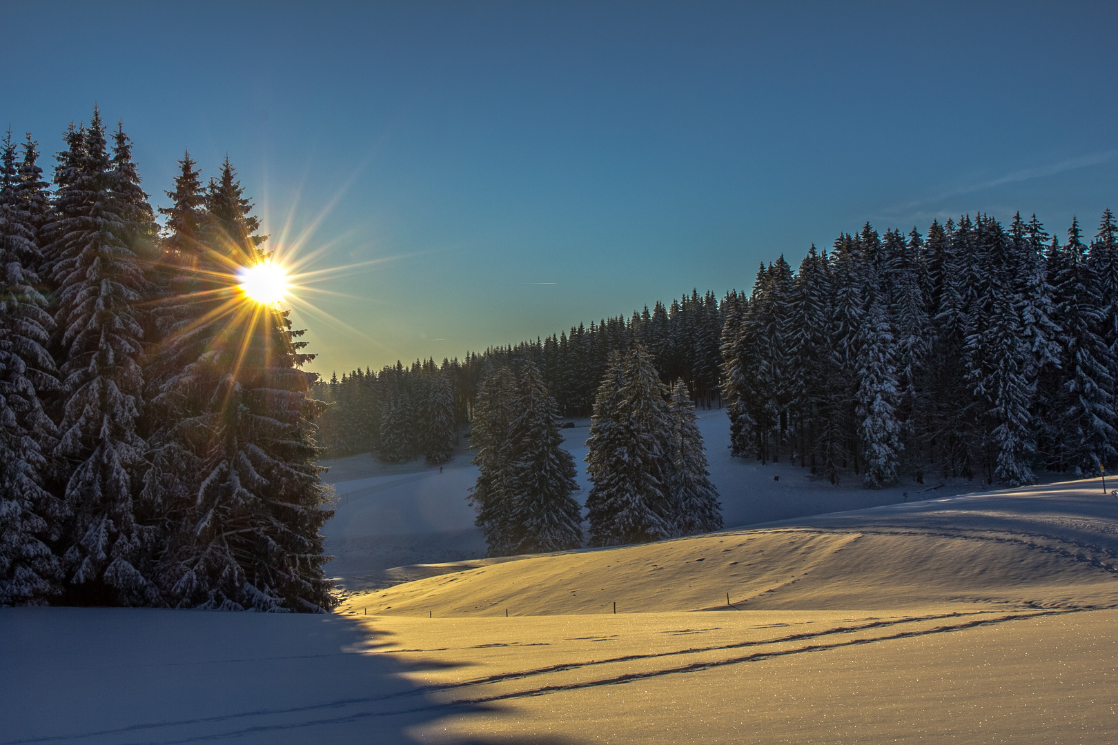 Schwarzwald Sonnenuntergang im Schnee III