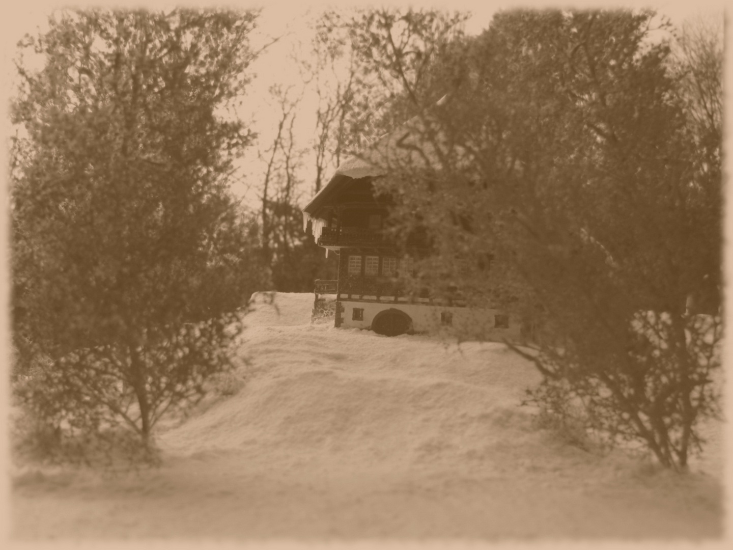 Schwarzwaldhaus im WInter