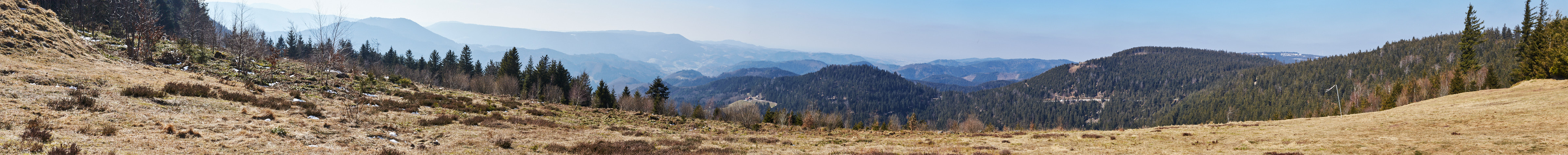 Schwarzwaldpanorama vom Gleitschirmflugplatz Oppenau (Ortenaukreis, Baden-Württemberg)