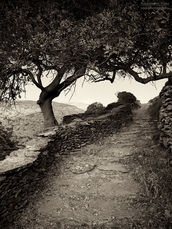 Schwarzweiss-Fotografie: Amorgos (Kykladen, Griechenland)