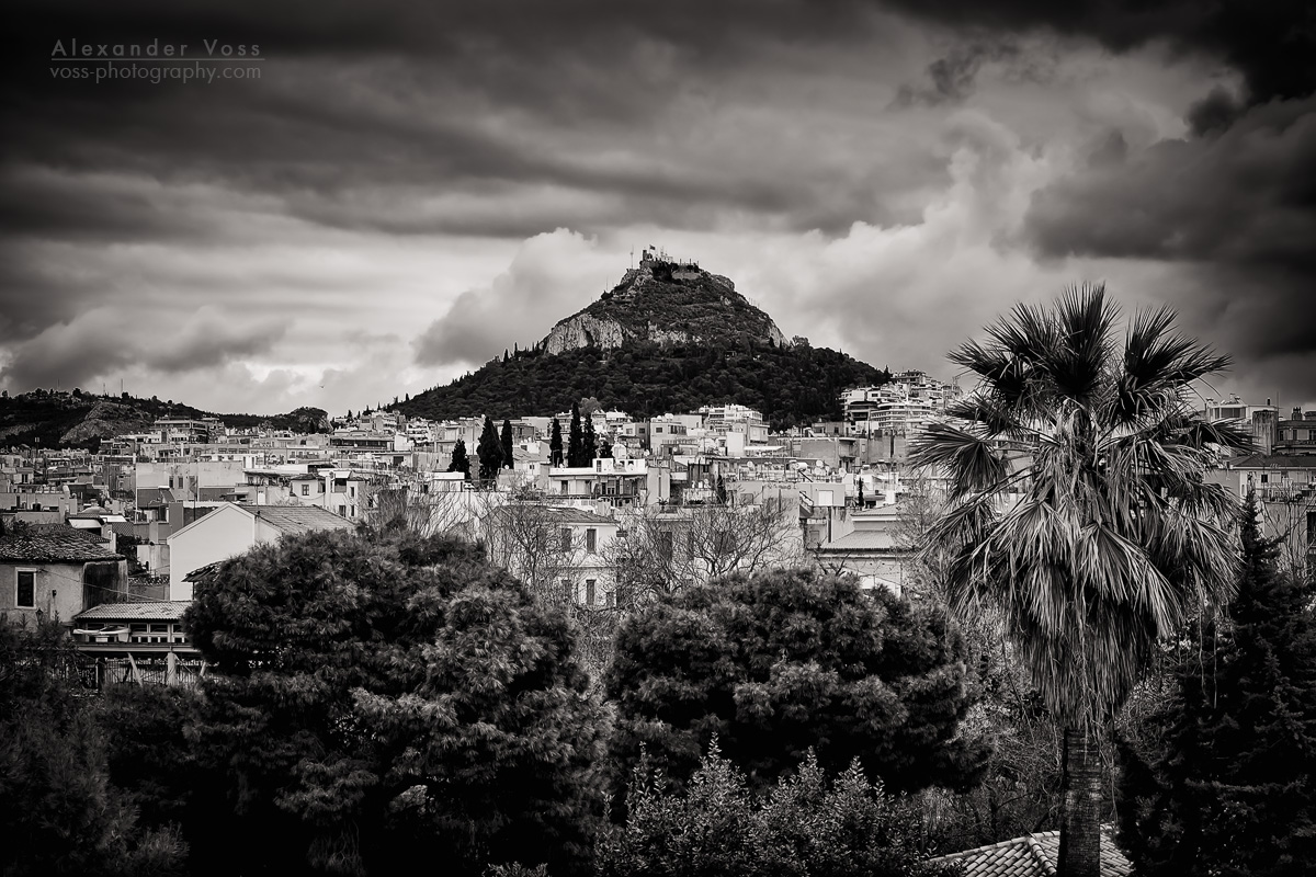 Schwarzweiss-Fotografie: Athen - Lykabettus