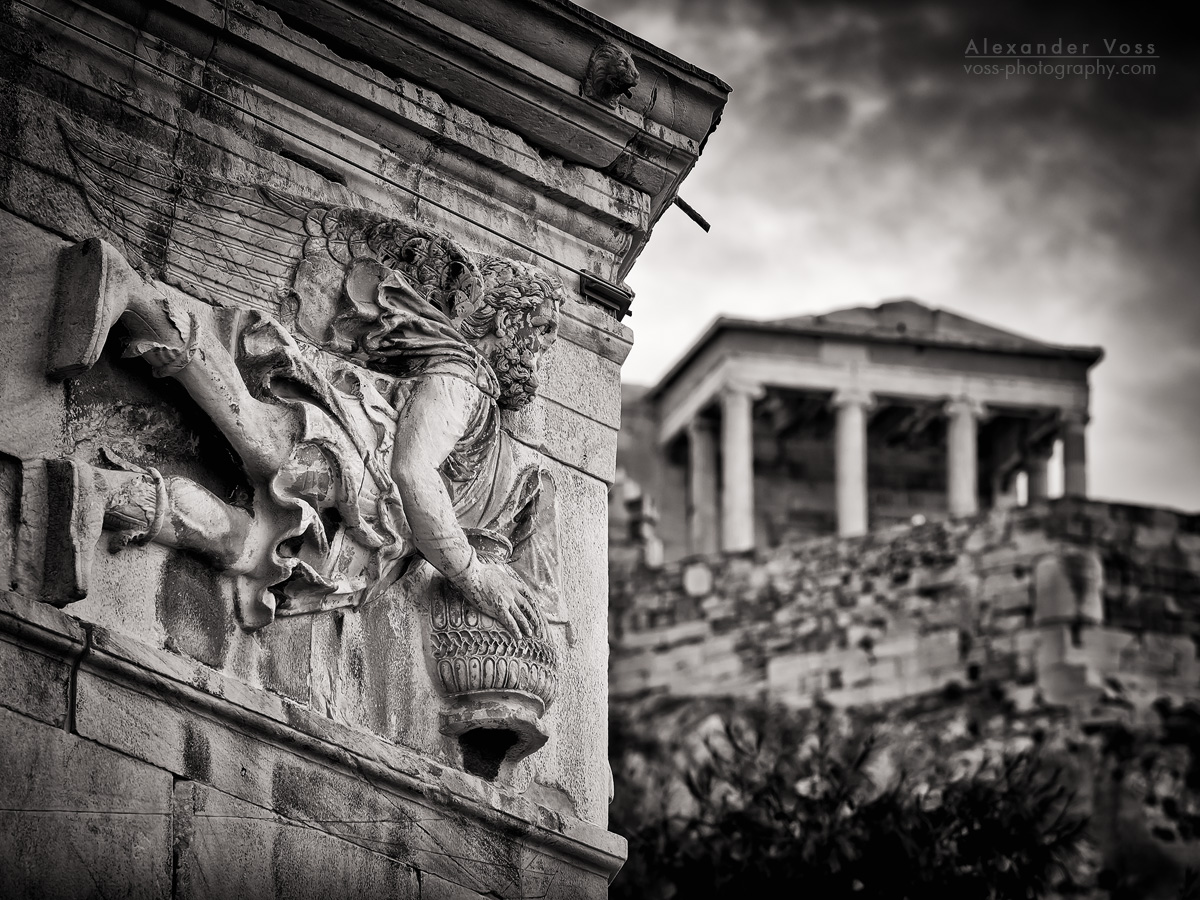 Schwarzweiss-Fotografie: Athen - Turm der Winde