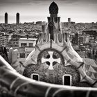 Schwarzweiss-Fotografie: Barcelona Skyline / Park Güell