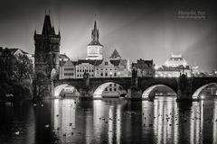 Schwarzweiss-Fotografie: Prag - Karlsbrücke