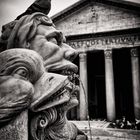 Schwarzweiss-Fotografie: Rom - Fontana del Pantheon